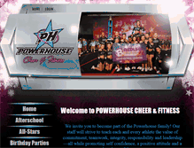 Tablet Screenshot of powerhousecheer-fitness.com